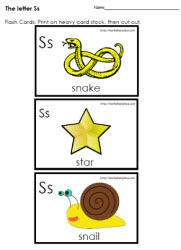 The Letter S Flashcards